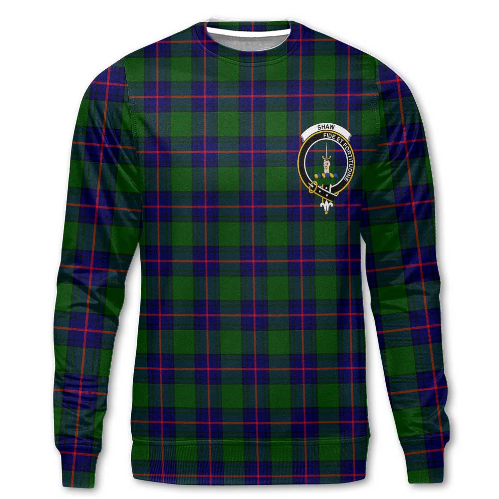 Clan Shaw Tartan Men Sweatshirt Crest And Plaid Basic Style