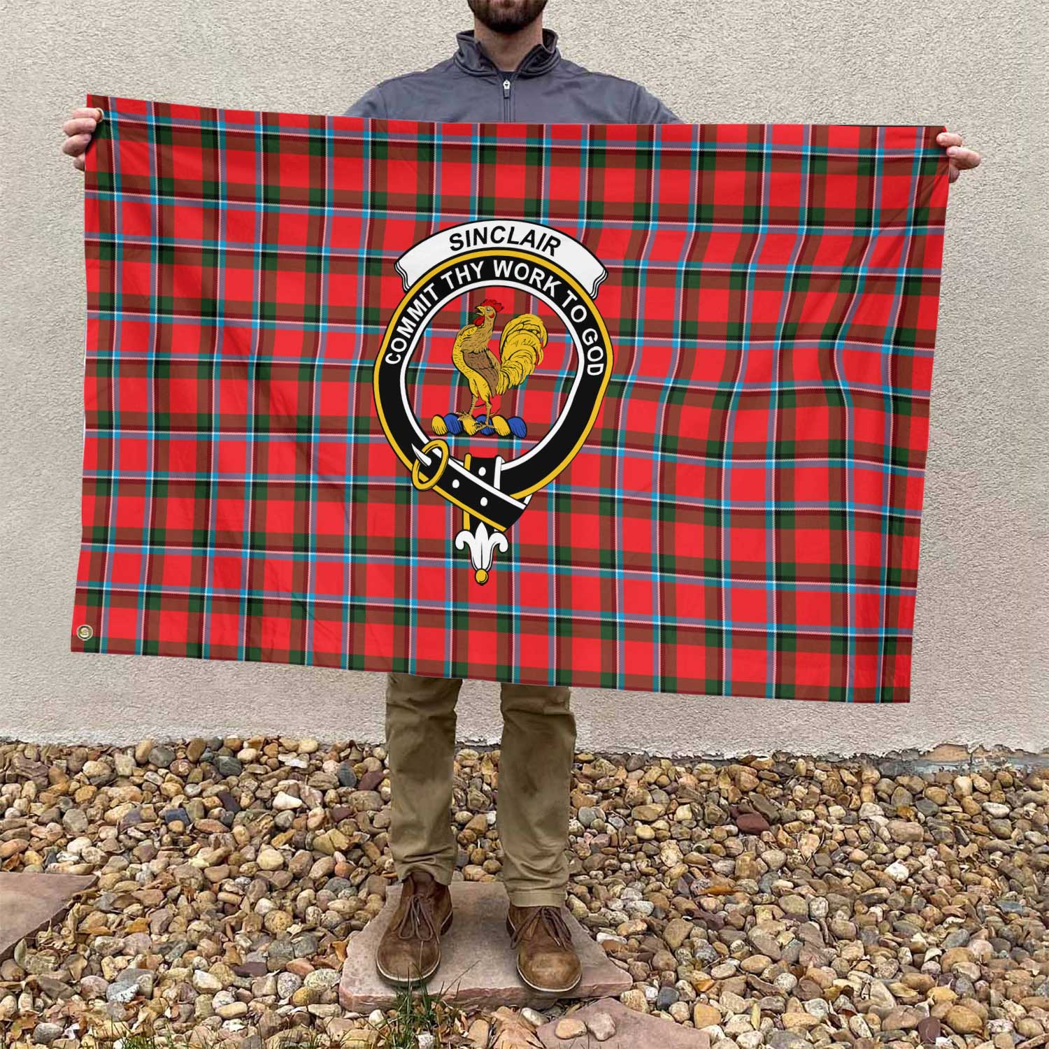 Clan Sinclair Tartan Flag 1 Crest And Plaid Basic Style Tartan House Flag Crest And Plaid Basic Style