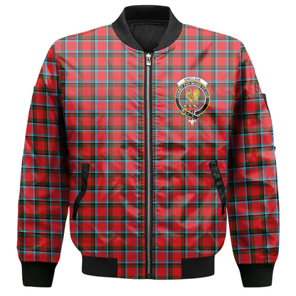 Clan Sinclair Tartan Men Bomber Jacket Crest And Plaid Basic Style