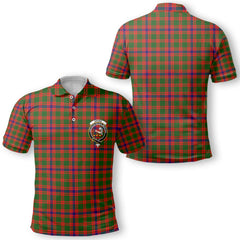 Clan Skene Tartan Golf Men Polo Shirt Crest And Plaid Basic Style