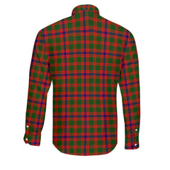 Clan Skene Tartan Long Sleeve Button Shirt Crest And Plaid Basic Style