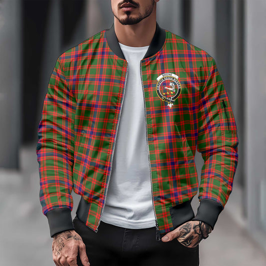 Clan Skene Tartan Men Bomber Jacket Crest And Plaid Basic Style