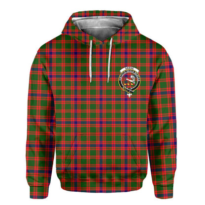 Clan Skene Tartan Men Hoodie Crest And Plaid Basic Style