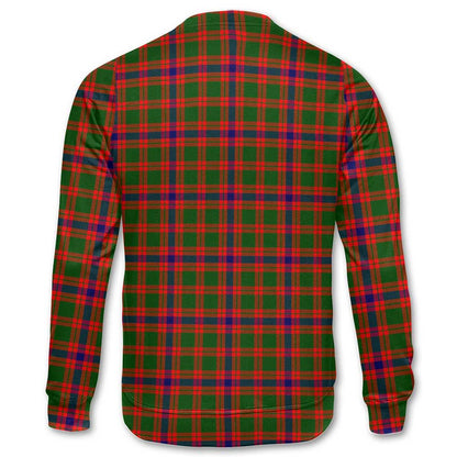 Clan Skene Tartan Women Sweatshirt Crest And Plaid Basic Style