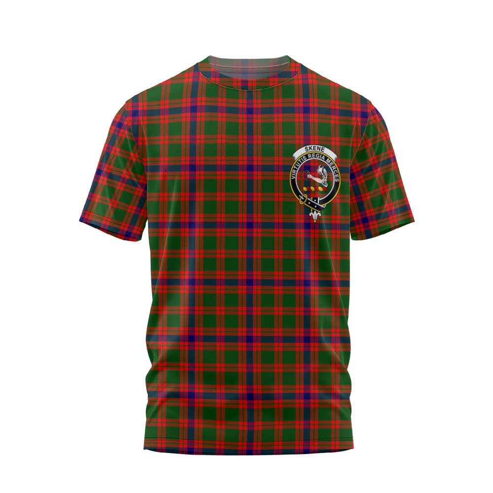 Clan Skene Tartan Women T Shirt Crest And Plaid Basic Style