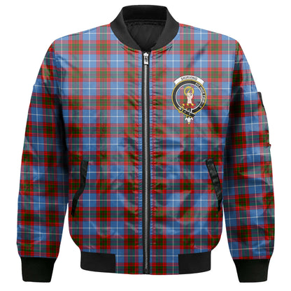 Clan Skirving Tartan Men Bomber Jacket Crest And Plaid Basic Style