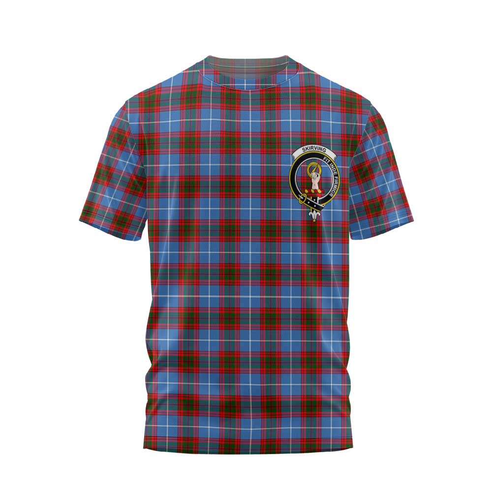 Clan Skirving Tartan Women T Shirt Crest And Plaid Basic Style