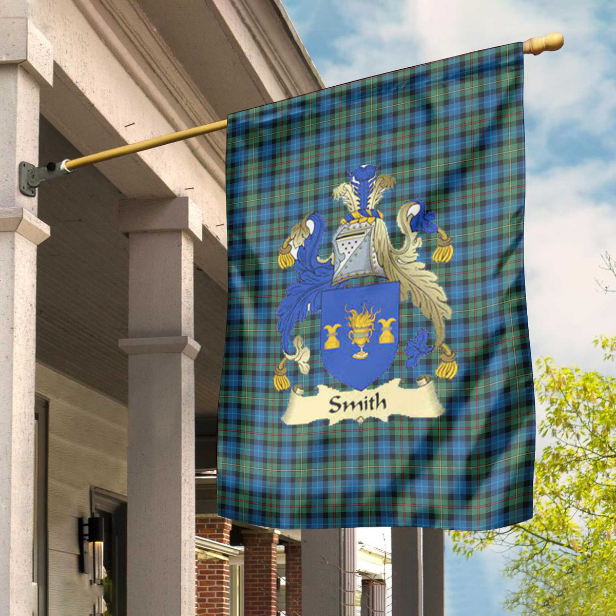 Clan Smith Tartan Garden Flag Crest And Plaid Basic Style