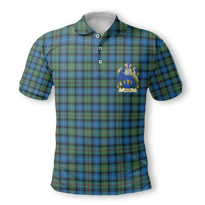 Clan Smith Tartan Golf Tartan Men Polo Shirt Crest And Plaid Basic Style