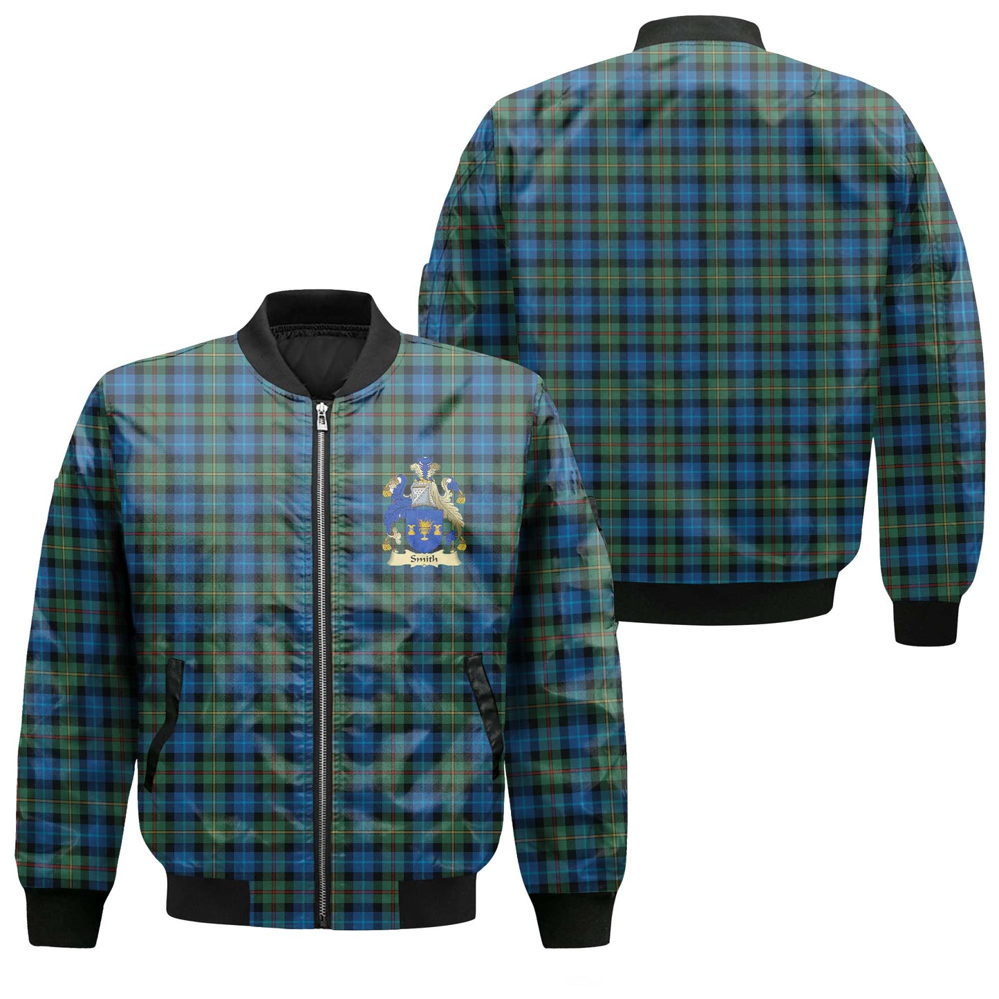 Clan Smith Tartan Men Bomber Jacket Crest And Plaid Basic Style