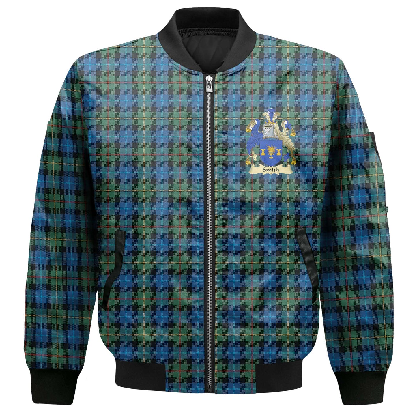 Clan Smith Tartan Men Bomber Jacket Crest And Plaid Basic Style