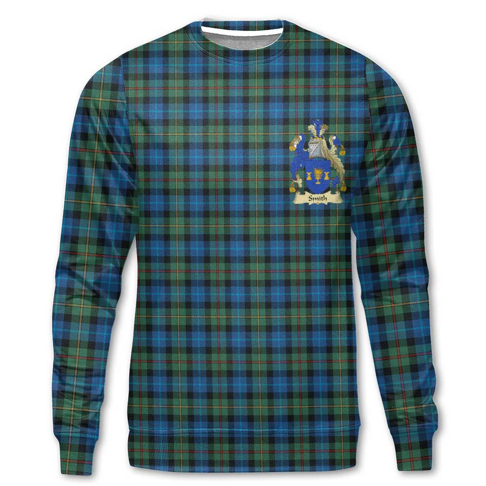 Clan Smith Tartan Men Sweatshirt Crest And Plaid Basic Style