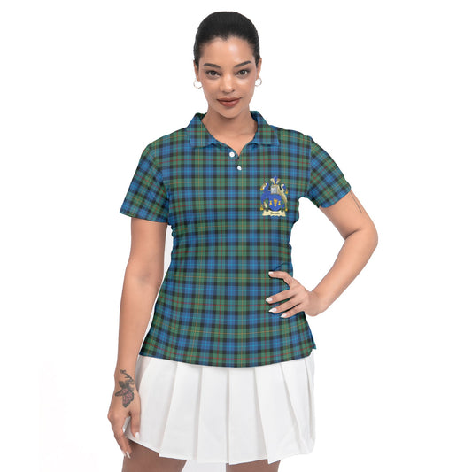 Clan Smith Tartan Women Polo Shirt Crest And Plaid Basic Style