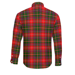 Clan Somerville Tartan Long Sleeve Button Shirt Crest And Plaid Basic Style