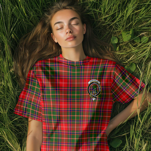 Clan Somerville Tartan Women T Shirt Crest And Plaid Basic Style