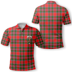 Clan Spens Tartan Golf Men Polo Shirt Crest And Plaid Basic Style