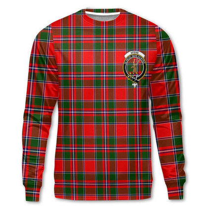 Clan Spens Tartan Men Sweatshirt Crest And Plaid Basic Style