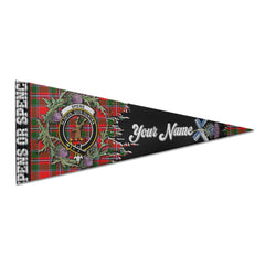 Clan Spens Or Spence Tartan Felt Pennant Crest And Plaid Basic Style