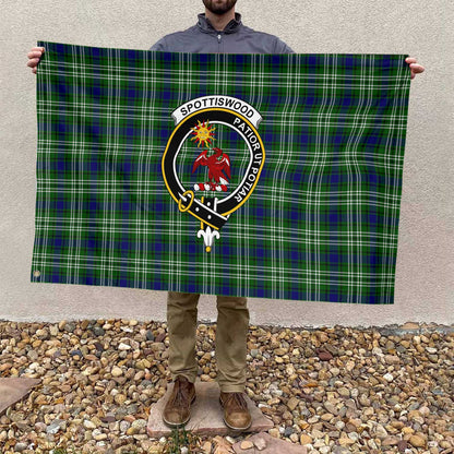 Clan Spottiswood Tartan Flag 1 Crest And Plaid Basic Style Tartan House Flag Crest And Plaid Basic Style