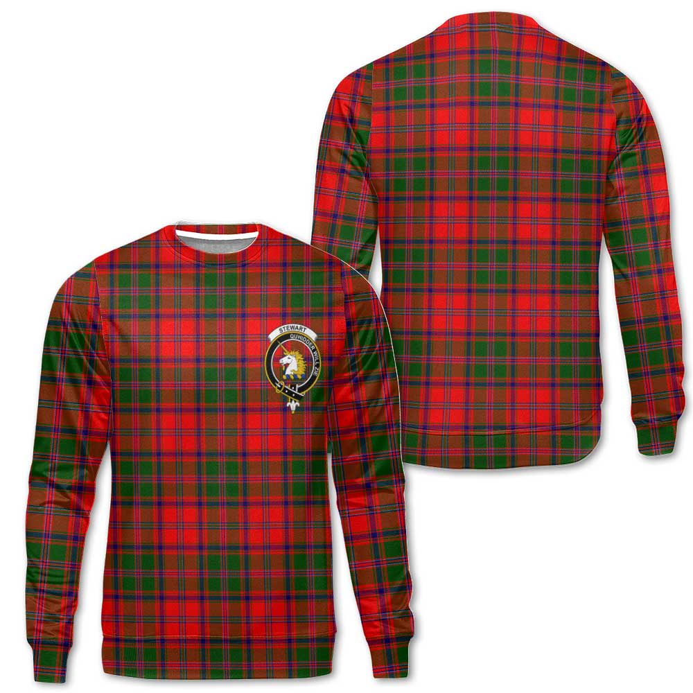 Clan Stewart High Stewards Tartan Men Sweatshirt Crest And Plaid Basic Style