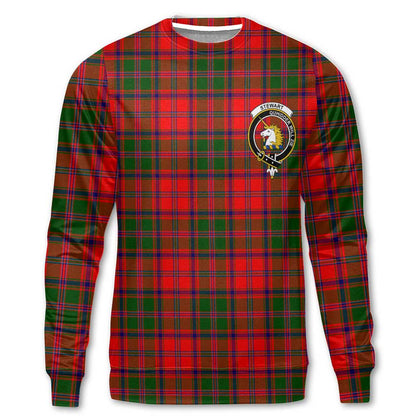 Clan Stewart High Stewards Tartan Men Sweatshirt Crest And Plaid Basic Style