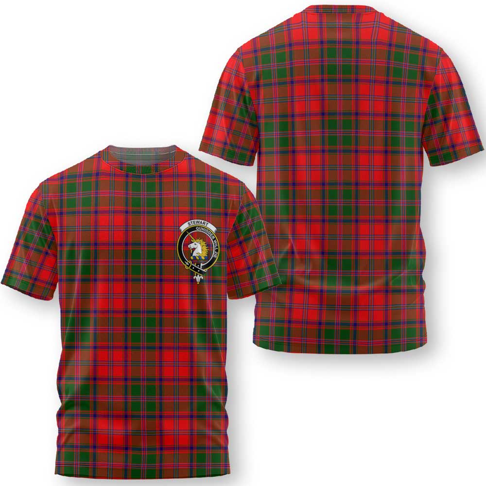 Clan Stewart High Stewards Tartan Men T Shirt Crest And Plaid Basic Style