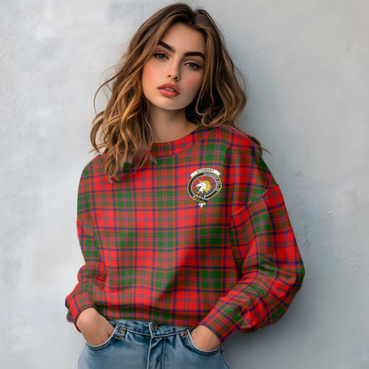 Clan Stewart High Stewards Tartan Women Sweatshirt Crest And Plaid Basic Style