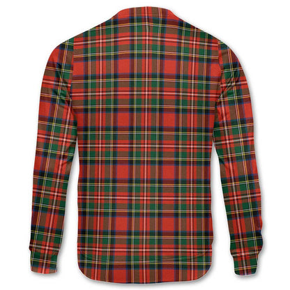 Clan Stewart Tartan Women Sweatshirt Crest And Plaid Basic Style