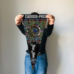 Clan Stirling Of Cadder Present Chief Tartan Felt Pennant Crest And Plaid Basic Style