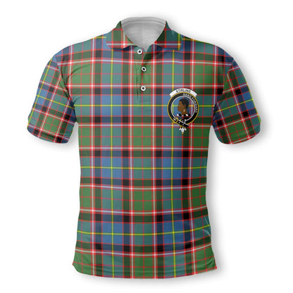 Clan Stirling Of Cadder Present Chief Tartan Golf Tartan Men Polo Shirt Crest And Plaid Basic Style