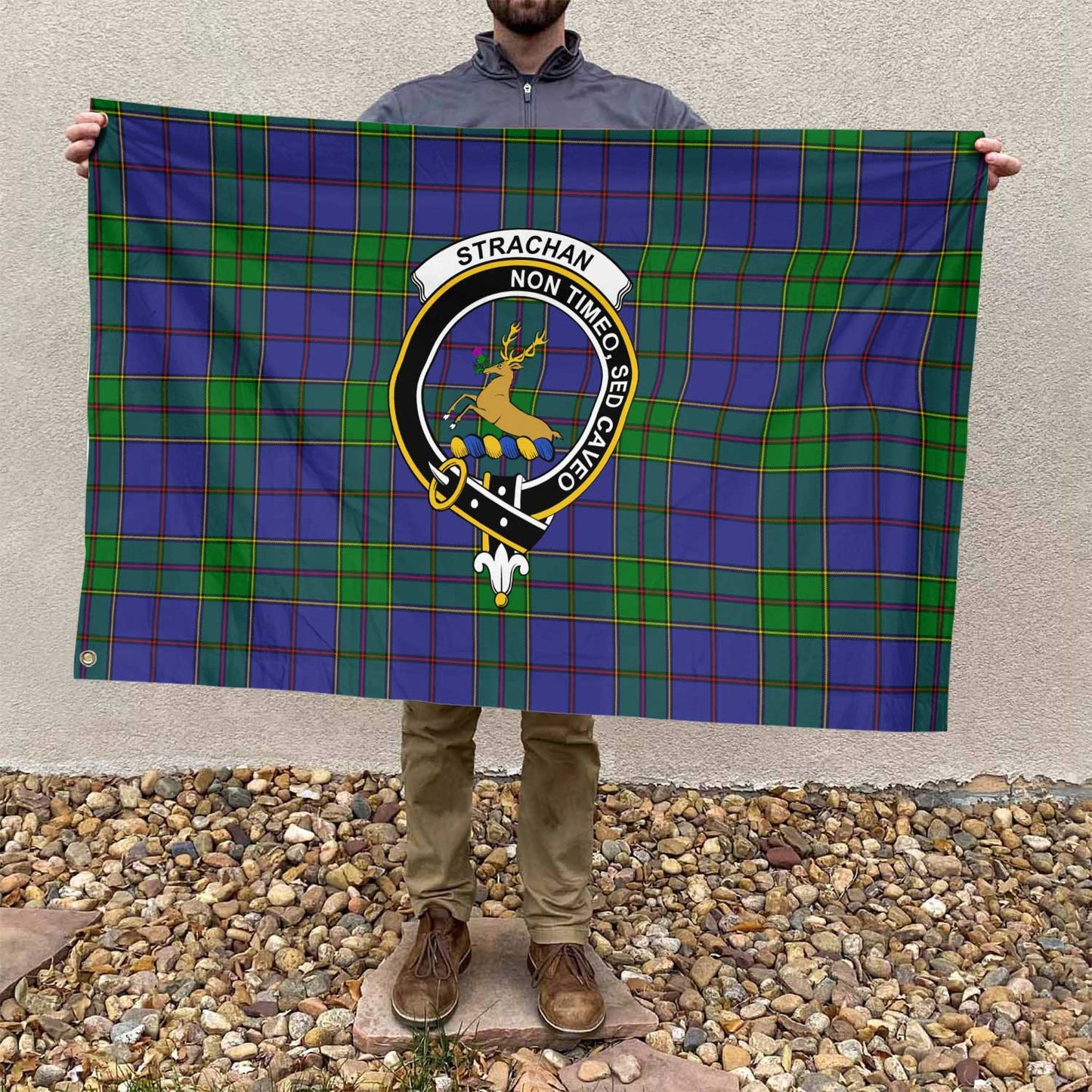 Clan Strachan Tartan Flag 1 Crest And Plaid Basic Style Tartan House Flag Crest And Plaid Basic Style