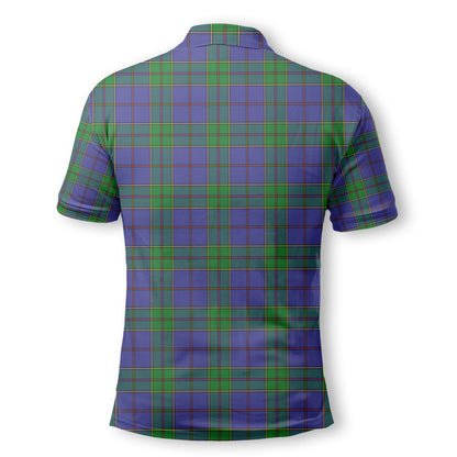 Clan Strachan Tartan Golf Men Polo Shirt Crest And Plaid Basic Style