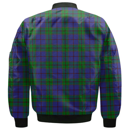 Clan Strachan Tartan Men Bomber Jacket Crest And Plaid Basic Style