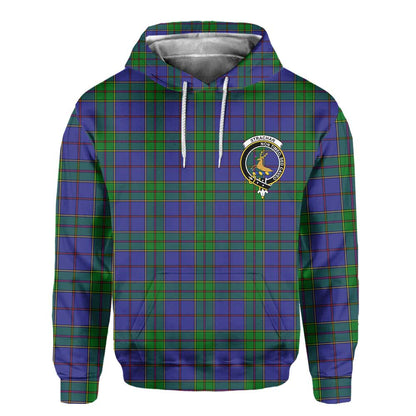 Clan Strachan Tartan Men Hoodie Crest And Plaid Basic Style