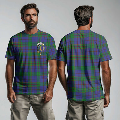 Clan Strachan Tartan Men T Shirt Crest And Plaid Basic Style