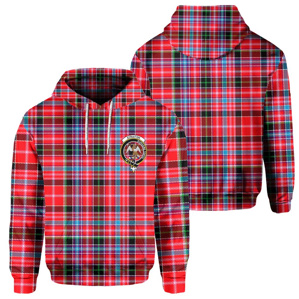 Clan Straiton Tartan Men Hoodie Crest And Plaid Basic Style