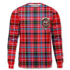 Clan Straiton Tartan Men Sweatshirt Crest And Plaid Basic Style