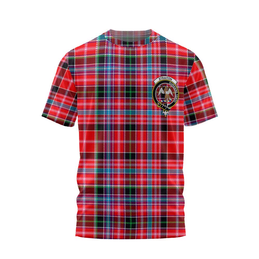 Clan Straiton Tartan Women T Shirt Crest And Plaid Basic Style