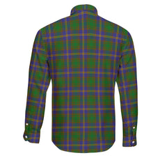Clan Strange Tartan Long Sleeve Button Shirt Crest And Plaid Basic Style