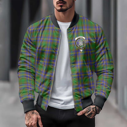 Clan Strange Tartan Men Bomber Jacket Crest And Plaid Basic Style