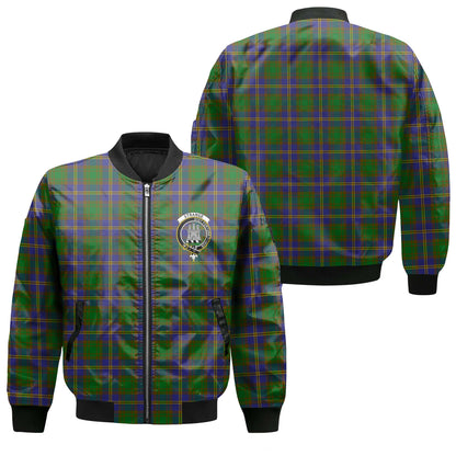 Clan Strange Tartan Men Bomber Jacket Crest And Plaid Basic Style