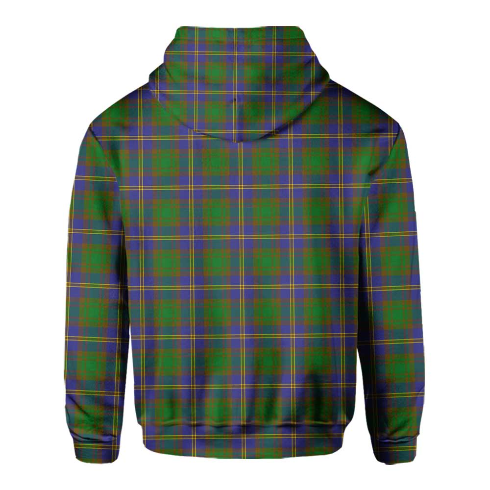 Clan Strange Tartan Men Hoodie Crest And Plaid Basic Style