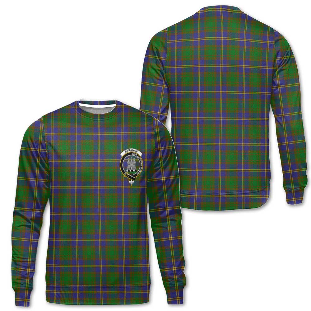 Clan Strange Tartan Men Sweatshirt Crest And Plaid Basic Style