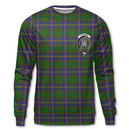 Clan Strange Tartan Men Sweatshirt Crest And Plaid Basic Style