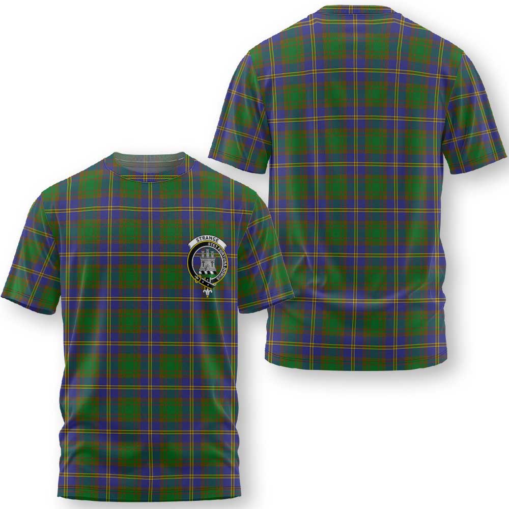 Clan Strange Tartan Men T Shirt Crest And Plaid Basic Style