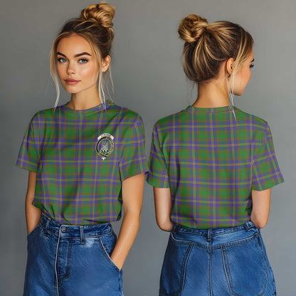 Clan Strange Tartan Women T Shirt Crest And Plaid Basic Style