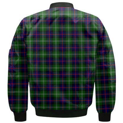 Clan Sutherland Ii Tartan Men Bomber Jacket Crest And Plaid Basic Style