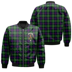 Clan Sutherland Ii Tartan Women Bomber Jacket Crest And Plaid Basic Style