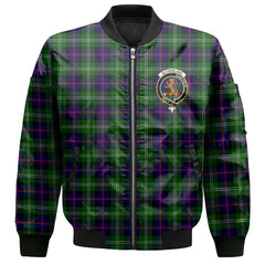 Clan Sutherland Ii Tartan Women Bomber Jacket Crest And Plaid Basic Style