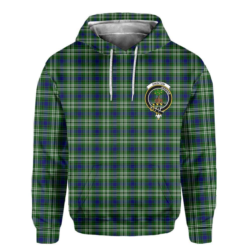 Clan Swinton Tartan Women Hoodie Crest And Plaid Basic Style